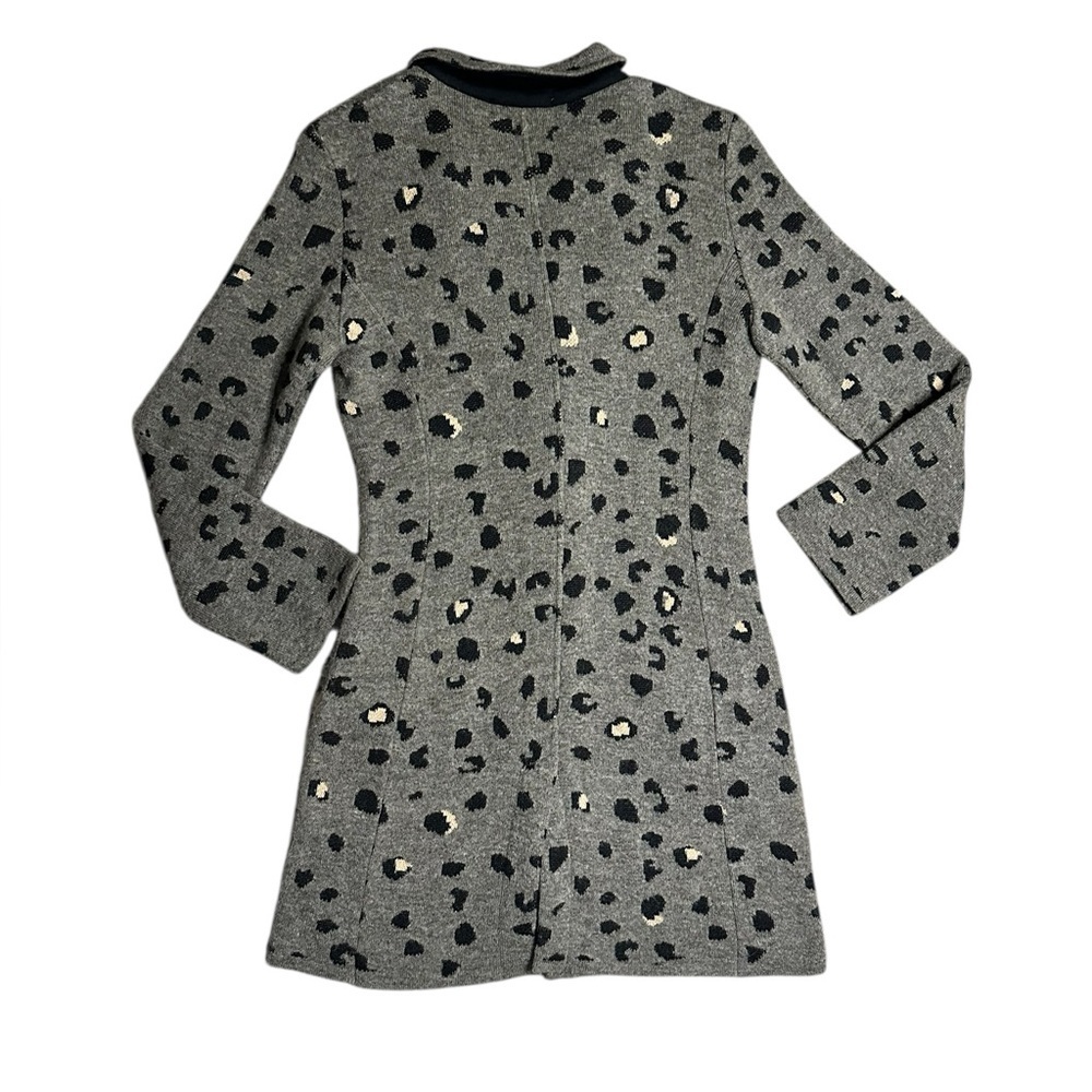 Aldo Martins Black and Tan Knit Leopard Cardigan XS - Picture 5 of 7